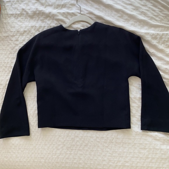NWT J. Crew Cropped long-sleeve top, 365 crepe, 0 - Picture 6 of 6